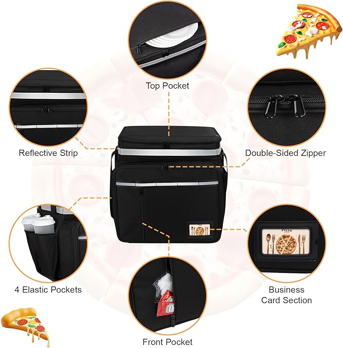 Food Delivery Backpack, Expandable Delivery Backpacks - Image 8