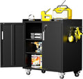 Metal Storage Cabinet with Wheels by LCAOPC