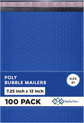 Royal Blue Poly Bubble Mailers 7.25x12 inch #1 | Self Seal Padded Envelopes | by MAILERVIEW