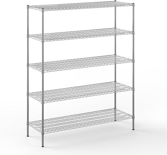 21" Deep x 60" Wide x 74" Height Wire Shelving Kit | 5-Tier | NSF Commercial by Regal+Altair