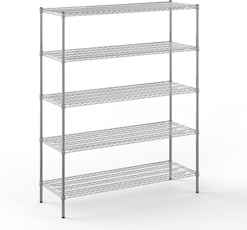 21" Deep x 60" Wide x 74" Height Wire Shelving Kit | 5-Tier | NSF Commercial by Regal+Altair
