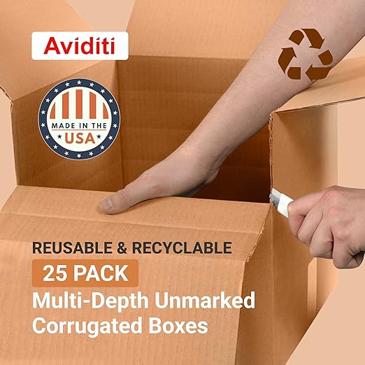 BOX USA Moving Boxes Large 18"L x 12"W x 12"H 25-Pack - Image 3