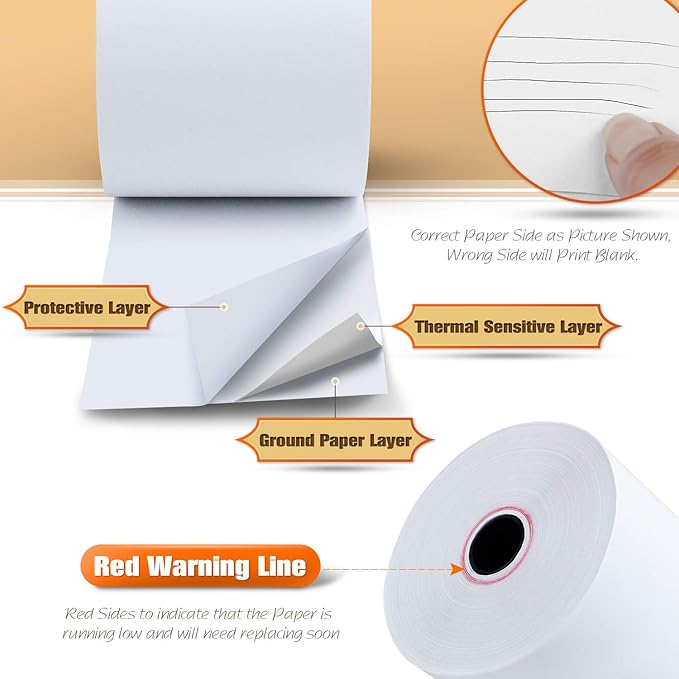2-1/4''x230' Pos Thermal Receipt Paper Cash Register Roll, 200 rolls - Image 5