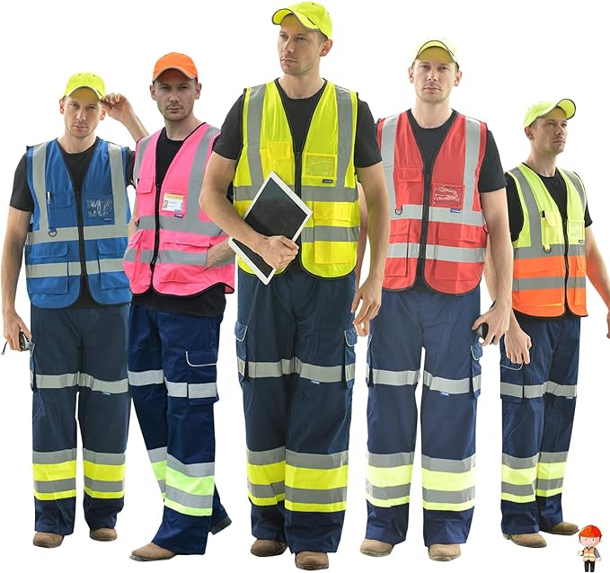 A-SAFETY Safety vest purple Protective Reflective Safety Vest Workwear - Image 8