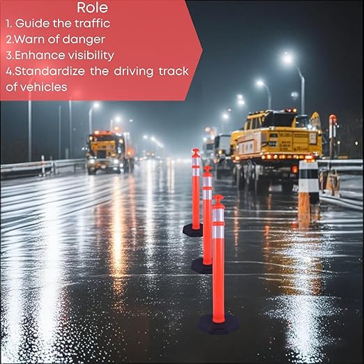 Reflective Rubber Base Traffic Delineator Post - Image 6