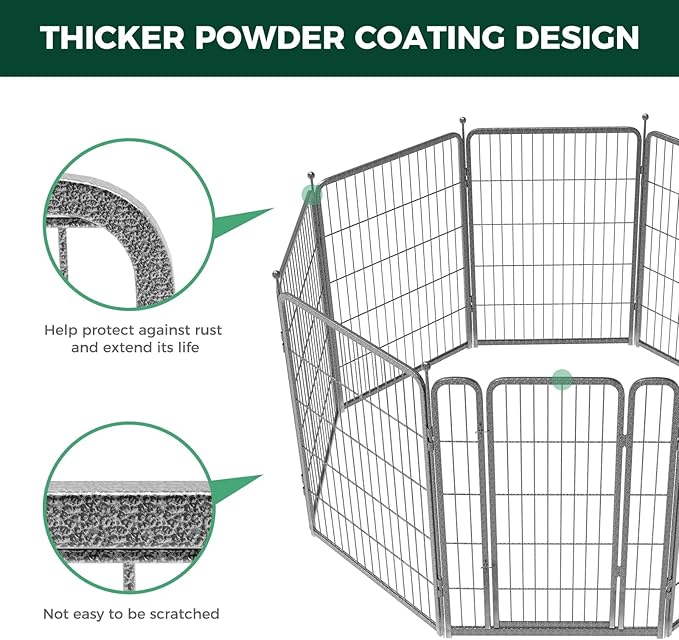 FXW Garden Fence Outdoor for The Yard – 40in x 54.7ft Heavy Duty Metal Animal - Image 5