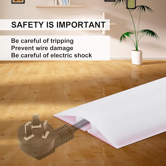 6.5Ft Floor Cord Cover Transparent Silicone Cable Protector Easy to Install - Image 6