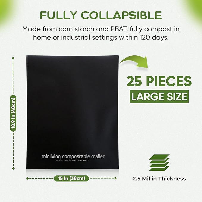 100% Compostable Biodegradable Mailers | Reusable Poly Bags | Zero-Waste - Image 2