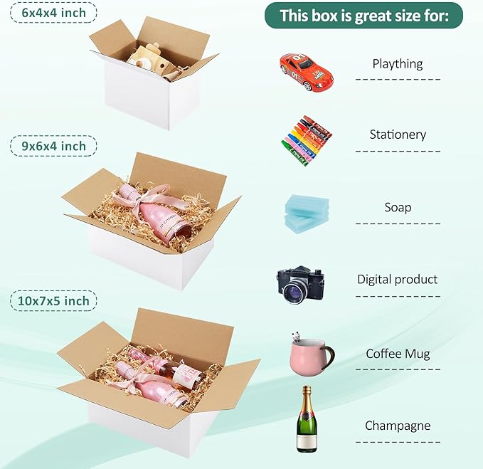 Eupako 30 Pack Small Shipping Boxes Assorted Sizes, Cardboard Boxes - Image 3
