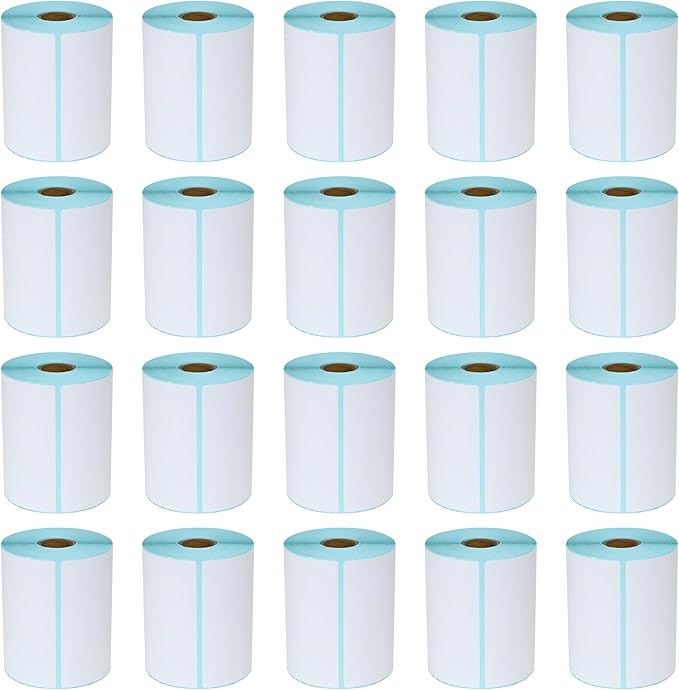 L LIKED 5000 PCS 4"x 6" Direct Thermal Labels White Perforated Shipping Labels by LLIKED