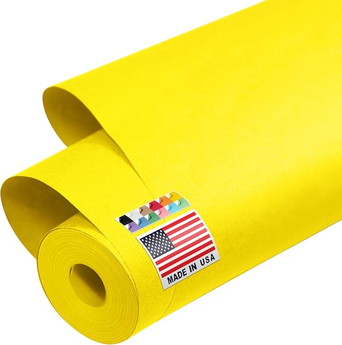USA Made 48" x 1200" Yellow Kraft Paper Roll, 45 lbs Thickness, American by Paclord