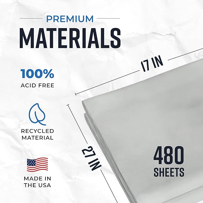 Packing Paper Sheets for Moving | 480 Sheets | 27" x 17" | 15lb | Made in USA | - Image 2