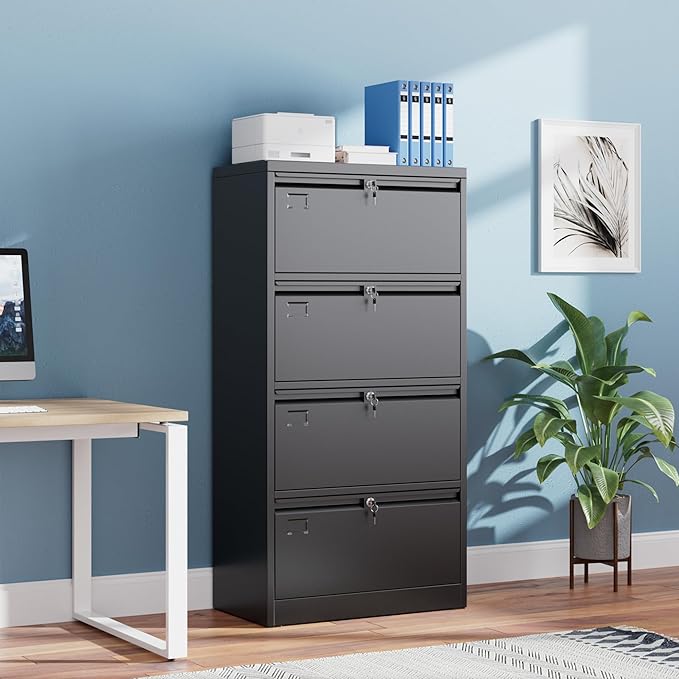 Aobabo 4 Drawer Wide Lateral File Cabinet, Metal Filing Cabinet - Image 2