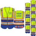 BeautyWill Custom Logo Safety Vest Class 2 High Visibility Reflective Vest by BeautyWill