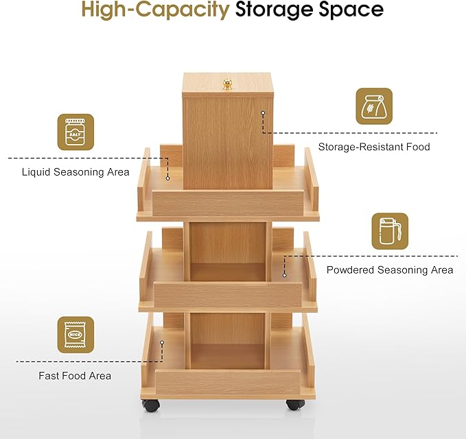 BarberPub Multi-Functional Kitchen Trolley - Image 5