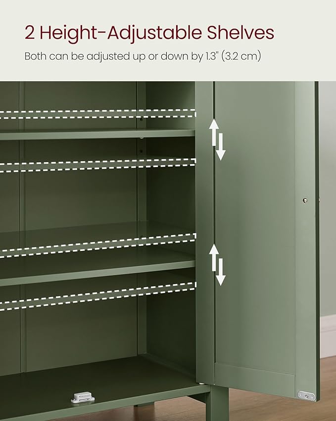 VASAGLE Floor Storage Cabinet, Freestanding Storage Unit - Image 5