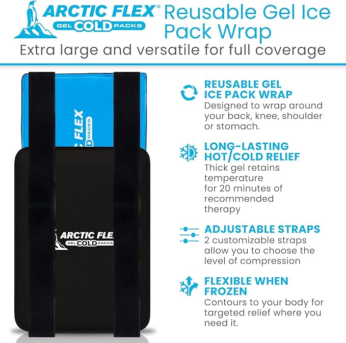 Arctic Flex Large Ice Packs for Injuries Reusable Durable Gel Soft Ice Pack for - Image 2