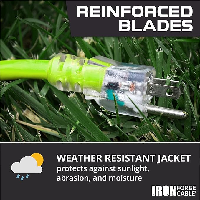 Iron Forge Cable Weatherproof 100 Ft Outdoor Extension Cord - Image 6