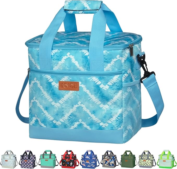 iknoe Large Cooler Bag Collapsible 24 Can Insulated Bags Leakproof Lunch Cooler by Iknoe