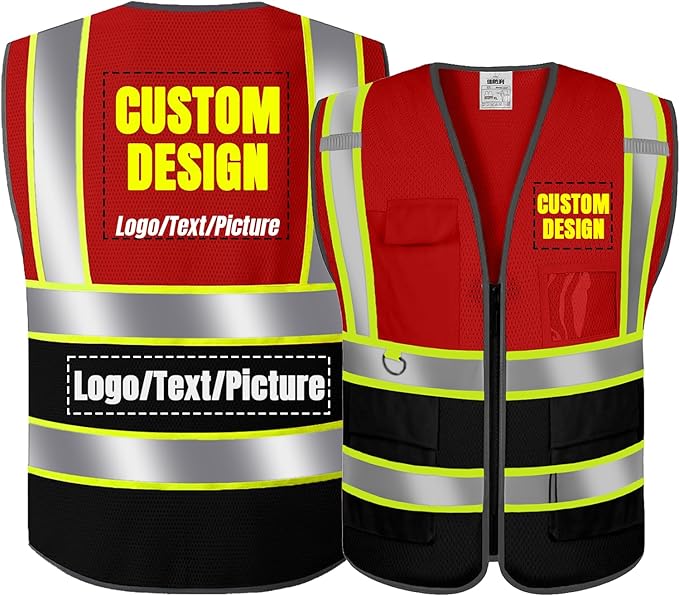 BeautyWill Custom Logo Safety Vest Class2 High Visibility Reflective Vest by BeautyWill