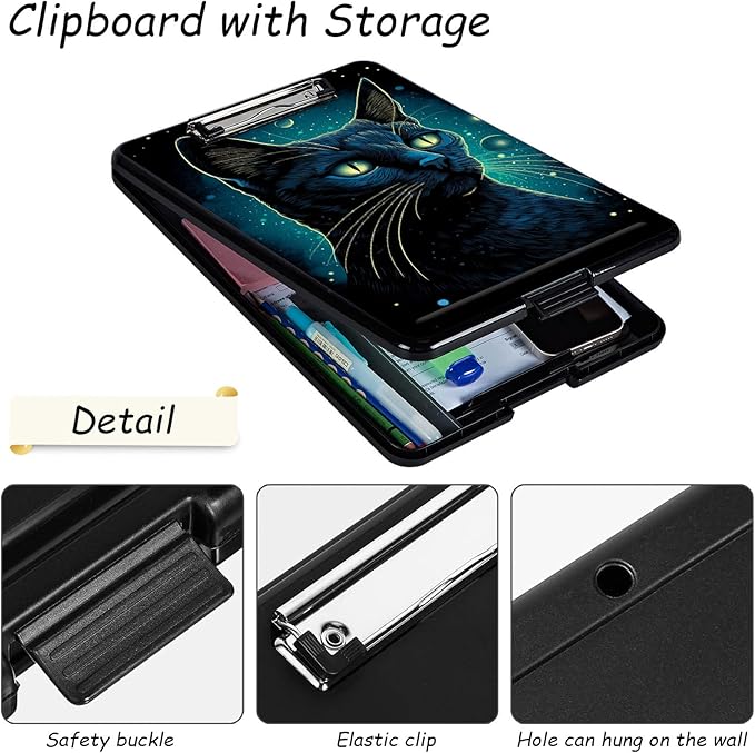 Clipboard with Storage, High Capacity Plastic Storage Clipboard with Pen Holder - Image 3