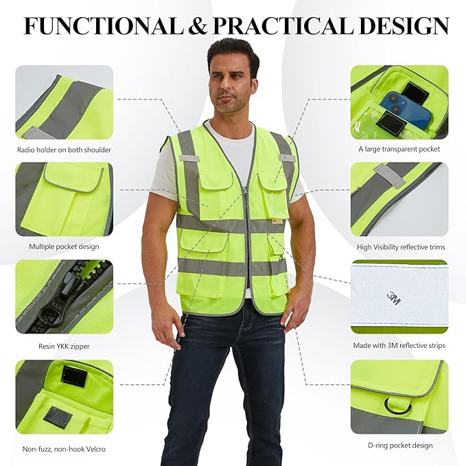 SIFE Reflective Safety Vest High Visibility Vest - Image 2
