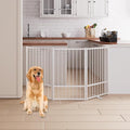 3 Panels Full Metal Freestanding Dog Gates, 60” W x 32” H Folding Pet Gate Fence by Unknown