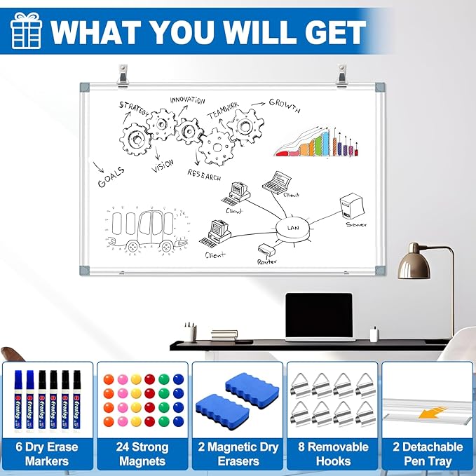 White Board Dry Erase Whiteboard - Image 3