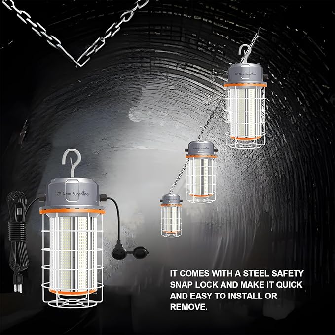400W LED Temporary Work Light，56000Lumens 5000K Daylight White ON/Off Switch & - Image 6