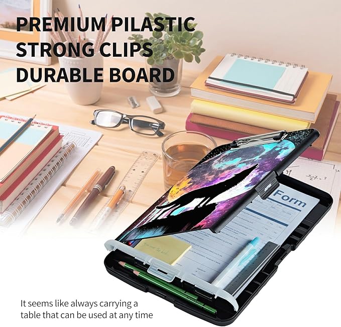 Clipboard with Storage High Capacity Plastic Nursing Clipboards with Pen Holder - Image 6