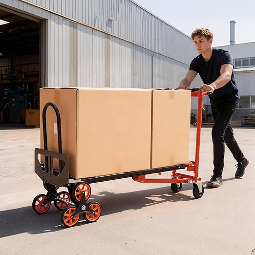 VEVOR 3 in 1 Industrial Convertible Stair Climbing Cart, 770 lbs Max Load - Image 8