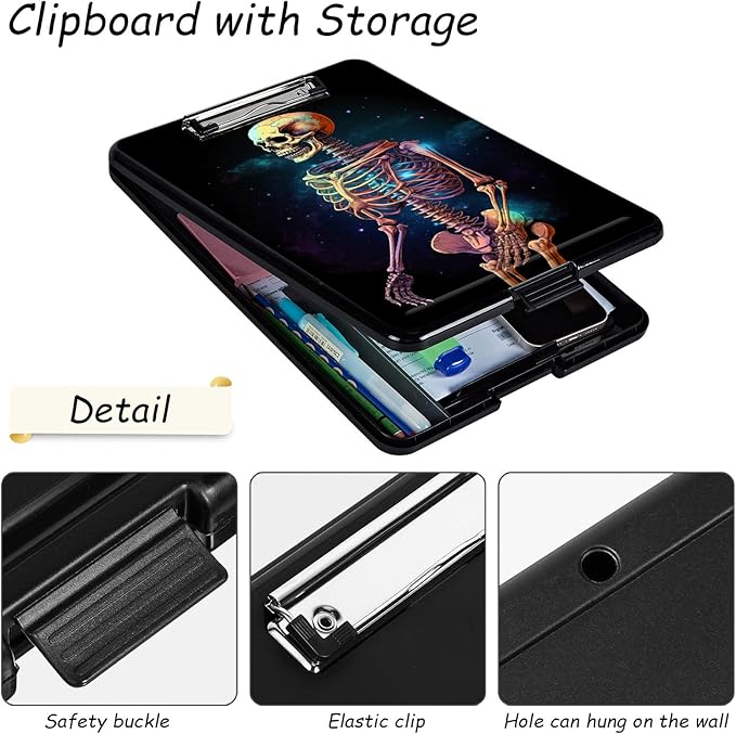 Clipboard with Storage, High Capacity Plastic Storage Clipboard with Pen Holder - Image 3