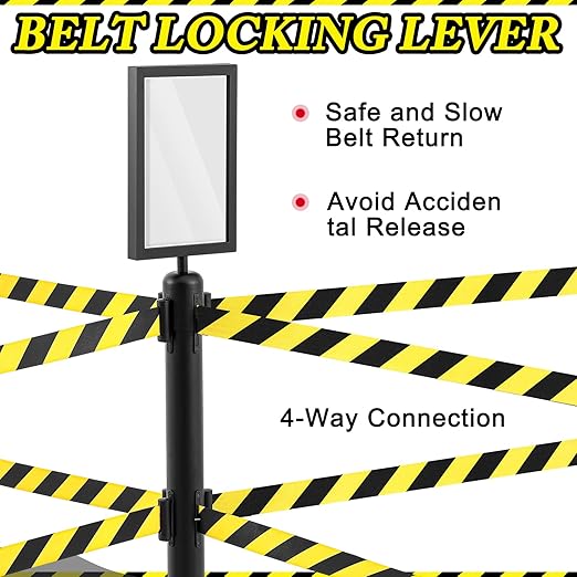 Therwen 12 Pcs Double Retractable Belt Barrier - Image 4