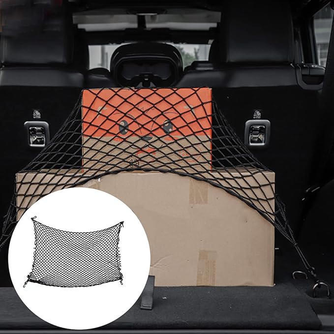 Car Trunk Storage Organizer Elastic Mesh Net, Cargo Retention Net - Image 3