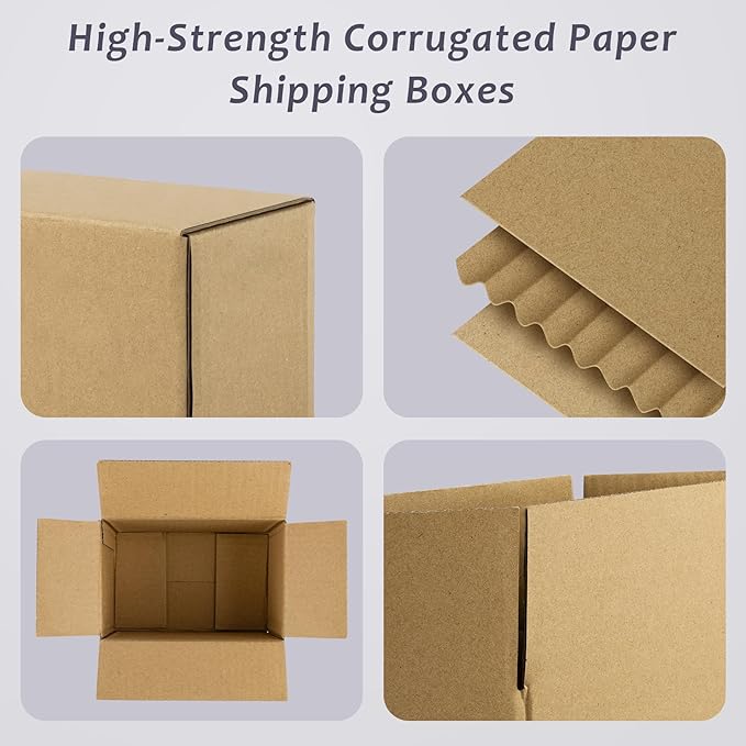 Frametory 6x4x4 Pack of 25 Corrugated Cardboard Packing Shipping Mailing Moving - Image 4