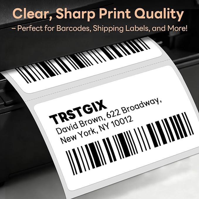4" x 2" Direct Thermal Labels, Strong Adhesive Barcode & Return Address - Image 7