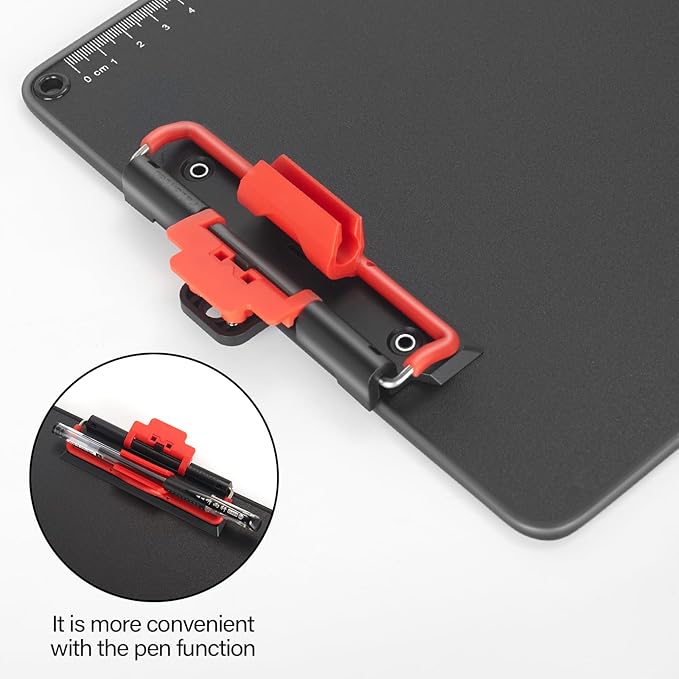 Clipboards with Pen Holder A4 Size 12.5x9 Inch Aluminum Protection Edge Clip - Image 3