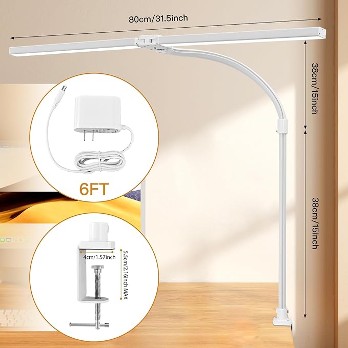 Double Head LED Desk Lamp with Remote Control - Image 4