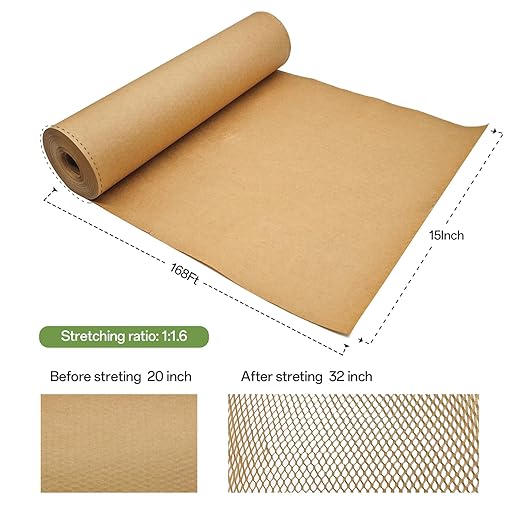 Honeycomb Packing Paper, Recyclable Honeycomb Paper Moving Supplies Bubble - Image 2