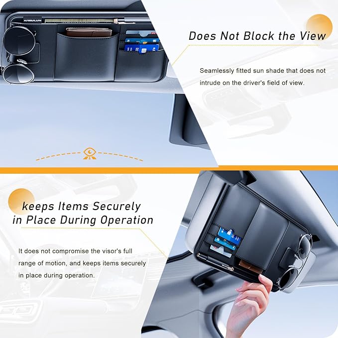 Tumecos Car Sun Visor Organizer, Auto Consoles Organizer - Image 3