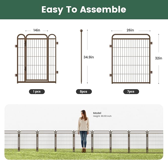 32 in Decorative Garden Fence Outdoor - Image 4