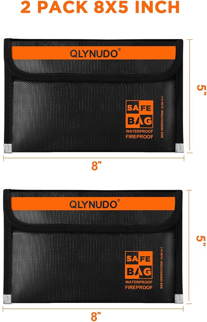 Small Fireproof Document Bag, Fireproof Pouch Set - Image 5