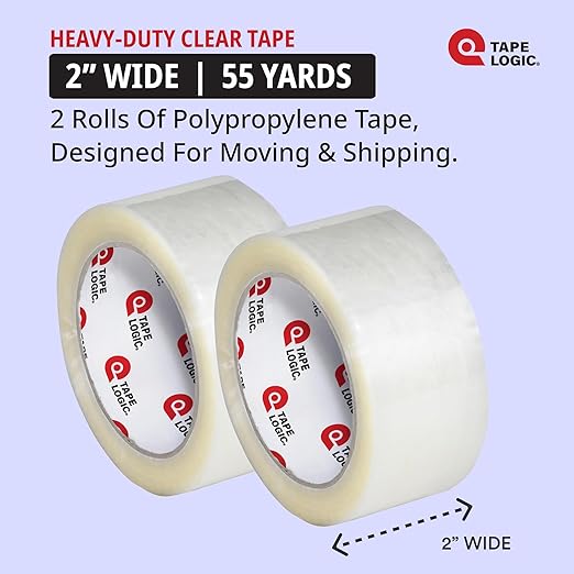 Tape Logic Packing Tape, Heavy Duty 2in x 55yd Clear | Strong Clear Packaging - Image 2