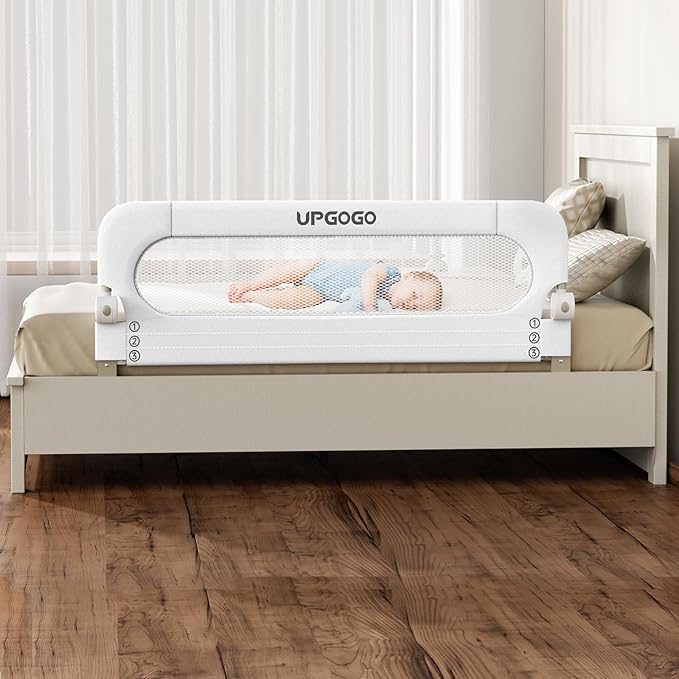Folding Bed Rail for Toddlers, Baby Bed Rail Guard by UPGOGO