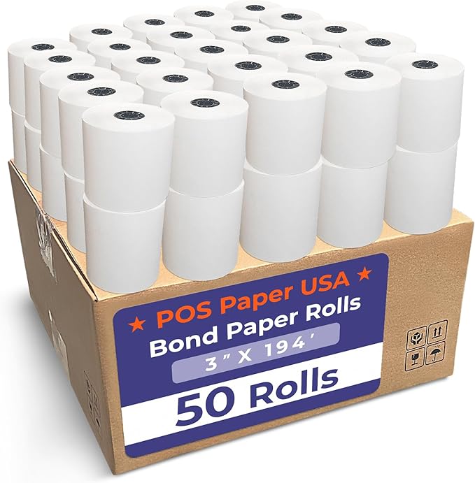 3" x 194' 1-Ply Bond Paper by Unknown