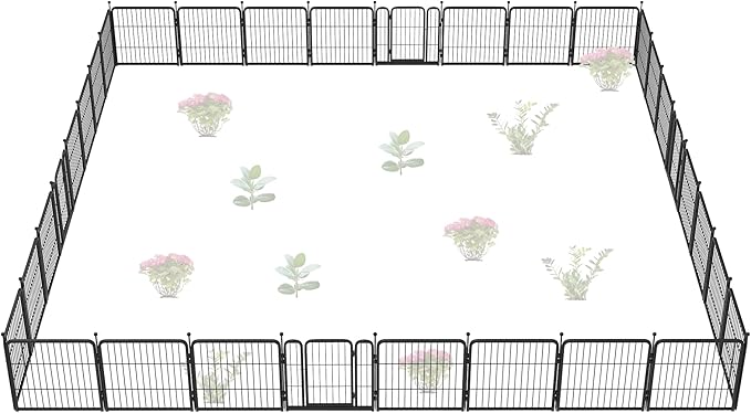 FXW Garden Fence Outdoor for The Yard – 24in x 60.9ft Heavy Duty Metal Animal by FXW