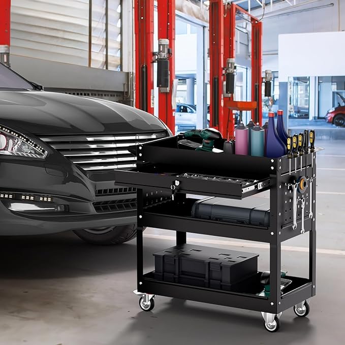 3 Tier Tool Cart on Wheels - Image 7