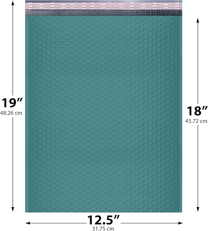 Green 12.5x19.5 Inch Large Poly Bubble Mailers #6 | Padded Envelopes - Image 2