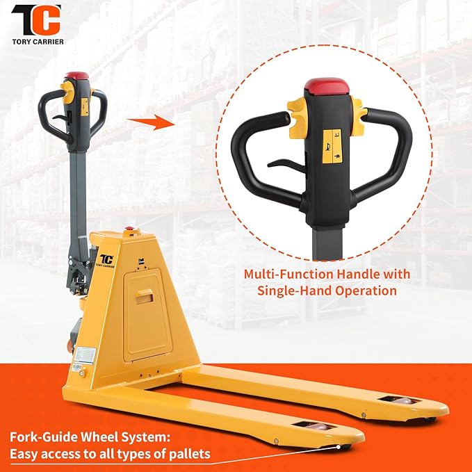 Tory Carrier Electric Pallet Jack Truck, 3300lbs Capacity Motorized Pallet Lift - Image 5