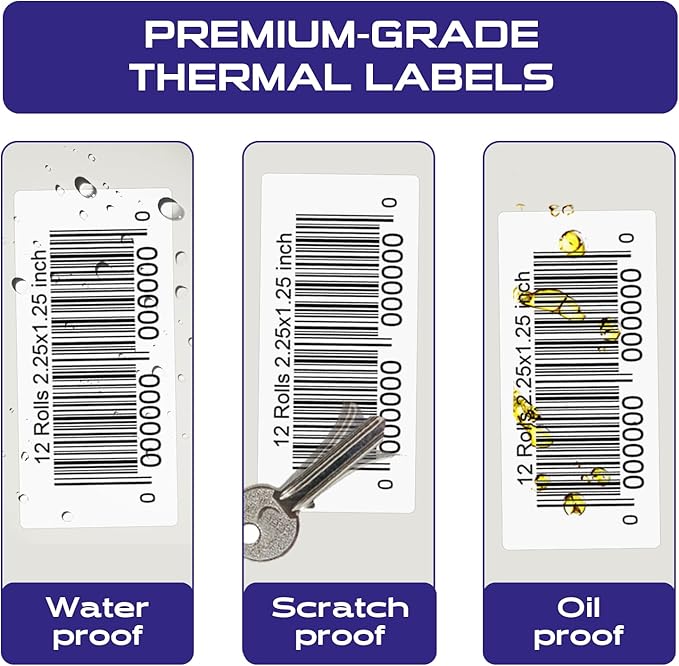 CEPRICO 2.25”X1.25” Direct Thermal Barcode Address Self Adhesive Perforated - Image 4